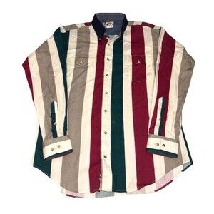 Old El Paso Vintage Button Down Shirt Brushpopper Men’s XL 16.5 35 Western Work